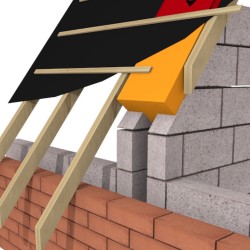 ARC T-Barrier Pitched Roof for 100mm Party Wall Cavity - Fire Barrier Between Party Wall and Roof Covering - Pack of 9 ARC T-Barrier Pitched Roof for 100mm Party Wall Cavity - Fire Barrier Between Party Wall and Roof Covering - Pack of 9