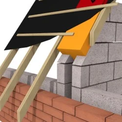 ARC T-Barrier Pitched Roof for 50mm Party Wall Cavity - Fire Barrier Between Party Wall and Roof Covering - Pack of 9