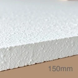 150mm White Polystyrene Board (EPS) for External Wall Insulation (pack of 4)