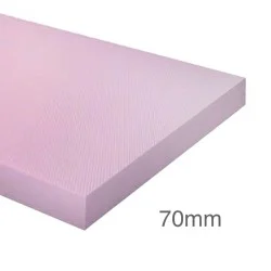 70mm Roughened XPS 300 Insulation Render Board - Straight Edge - 600mm x 1250mm - Austrotherm TOP-F P GK