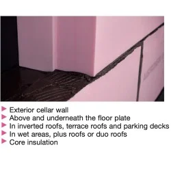 10mm XPS 300 Insulation Board - Square Edge - 600mm x 1250mm - Austrotherm TOP-F 30 SF