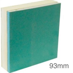 93mm British Gypsum Gyproc Thermaline PIR MR Insulated Plasterboard - (80.5mm PIR and 12.5mm Gyproc MR WallBoard) 93mm British Gypsum Gyproc Thermaline PIR MR Insulated Plasterboard - (80.5mm PIR and 12.5mm Gyproc MR WallBoard)
