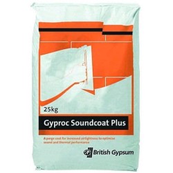 Gyproc Soundcoat Plus - Parge Coat - 25kgs - pallet of 56 Gyproc Soundcoat Plus - Parge Coat - 25kgs - pallet of 56