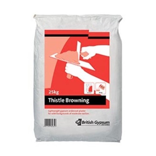 British Gypsum Thistle Browning Gypsum Undercoat Plaster- 25kg (pallet of 40 bags)
