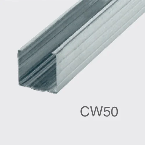 50mm Galvanised Steel Wall Stud CW-50 - Deep Flange Main Profile - 3000mm length 50mm Galvanised Steel Wall Stud CW-50 - Deep Flange Main Profile - 3000mm length