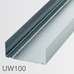 100mm Galvanised Steel Wall Channel UW-100 - 3000mm length 100mm Galvanised Steel Wall Channel UW-100 - 3000mm length