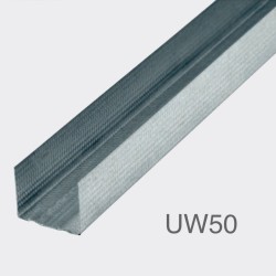 50mm Galvanised Steel Wall Channel UW-50 - 3000mm length 50mm Galvanised Steel Wall Channel UW-50 - 3000mm length