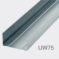 75mm Galvanised Steel Wall Channel UW-75 - 3000mm length 75mm Galvanised Steel Wall Channel UW-75 - 3000mm length