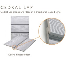 10mm Cedral Lap Fibre Cement Cladding Board - Standard Painted - Wood Effect 10mm Cedral Lap Fibre Cement Cladding Board - Standard Painted - Wood Effect