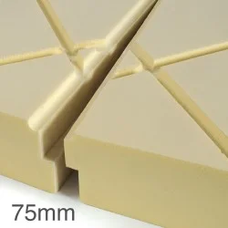 75mm Cellecta Hexatherm XDRAiN Drainage Channel Inverted Roof Board - XPS Insulation