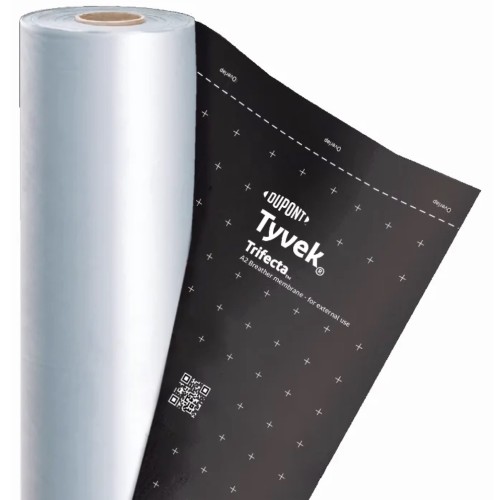 DuPont Tyvek Trifecta - A2-Fire Rated Breather Membrane - 1.5m x 25m roll DuPont Tyvek Trifecta - A2-Fire Rated Breather Membrane - 1.5m x 25m roll