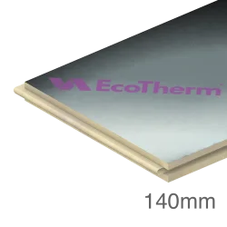 140mm Ecotherm Eco-Cavity Full Fill Cavity Wall PIR Insulation Board - 1200mm x 450mm - pack of 3