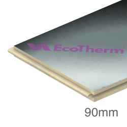 90mm Ecotherm Eco-Cavity Full Fill Cavity Wall PIR Insulation Board - 1200mm x 450mm - pack of 4
