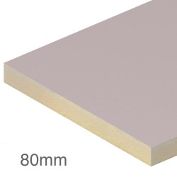 80mm EcoTherm Eco-Bond Flat Roof PIR Insulation Board - 1200mm x 1200mm - pack of 4
