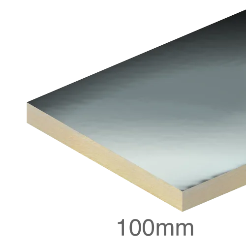 100mm EcoTherm Eco-Fix Flat Roof PIR Insulation Board - 1200mm x 2400mm - pack of 3 100mm EcoTherm Eco-Fix Flat Roof PIR Insulation Board - 1200mm x 2400mm - pack of 3
