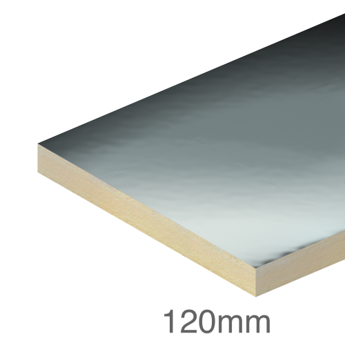 120mm EcoTherm Eco-Fix Flat Roof PIR Insulation Board - 1200mm x 2400mm - pack of 2