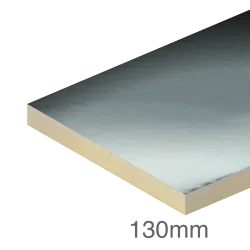 130mm EcoTherm Eco-Fix Flat Roof PIR Insulation Board - 1200mm x 2400mm - pack of 2