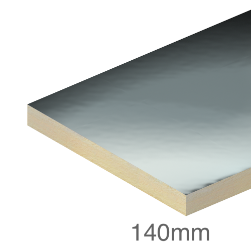 140mm EcoTherm Eco-Fix Flat Roof PIR Insulation Board - 1200mm x 2400mm - pack of 2