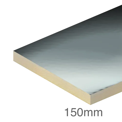 150mm EcoTherm Eco-Fix Flat Roof PIR Insulation Board - 1200mm x 2400mm - pack of 2 150mm EcoTherm Eco-Fix Flat Roof PIR Insulation Board - 1200mm x 2400mm - pack of 2