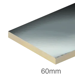 60mm EcoTherm Eco-Fix Flat Roof PIR Insulation Board - 1200mm x 2400mm - pack of 5