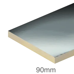 90mm EcoTherm Eco-Fix Flat Roof PIR Insulation Board - 1200mm x 2400mm - pack of 3