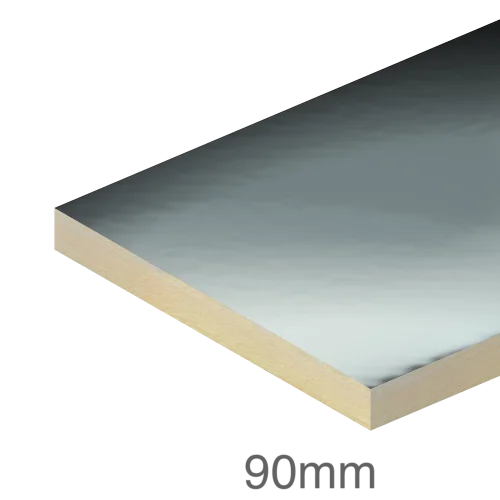90mm EcoTherm Eco-Fix Flat Roof PIR Insulation Board - 1200mm x 2400mm - pack of 3 90mm EcoTherm Eco-Fix Flat Roof PIR Insulation Board - 1200mm x 2400mm - pack of 3