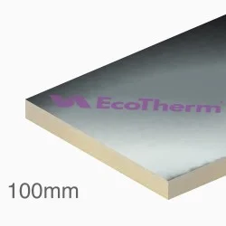 100mm EcoTherm Eco-Cavity Partial Fill PIR Insulation Board - 1200mm x 450mm - pack of 5
