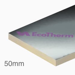 50mm EcoTherm Eco-Cavity Partial Fill PIR Insulation Board - 1200mm x 450mm - pack of 10