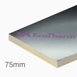75mm EcoTherm Eco-Cavity Partial Fill PIR Insulation Board - 1200mm x 450mm - pack of 6