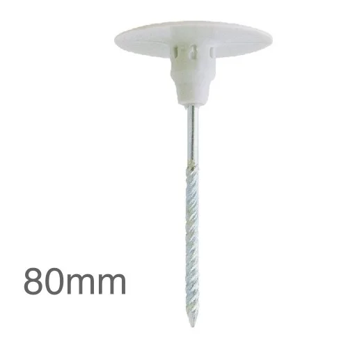 80mm CTP Insulation Panel Fixings (pack of 100). 80mm CTP Insulation Panel Fixings (pack of 100).