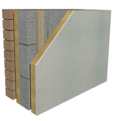 72.5mm Isocheck Isoliner Thermal Laminate Board - (60mm PIR bonded to 12.5mm Gyproc SoundBloc) - 2400mm x 1200mm 72.5mm Isocheck Isoliner Thermal Laminate Board - (60mm PIR bonded to 12.5mm Gyproc SoundBloc) - 2400mm x 1200mm