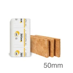 50mm Isover Acoustic Slab - Glass Mineral Wool - 1200mm x 600mm - Pack of 16