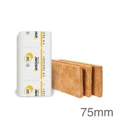 75mm Isover Acoustic Slab - Glass Mineral Wool - 1200mm x 600mm - Pack of 10