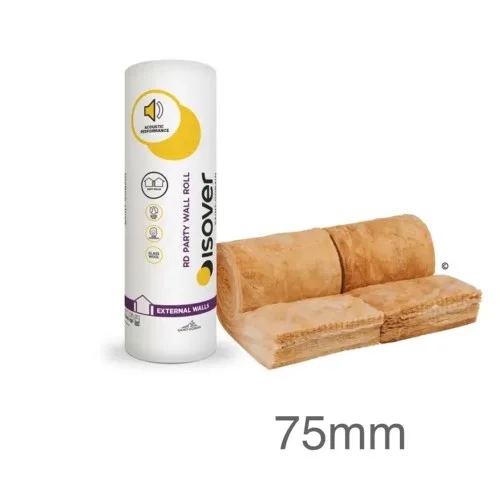 75mm Isover RD Party Wall Roll - 2 x 455mm x 8500mm 75mm Isover RD Party Wall Roll - 2 x 455mm x 8500mm