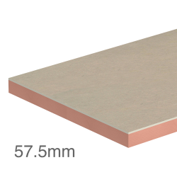 Single Board 57.5mm Kingspan Kooltherm K118 Insulated Plasterboard (45mm phenolic insulation and 12.5mm plasterboard) Single Board 57.5mm Kingspan Kooltherm K118 Insulated Plasterboard (45mm phenolic insulation and 12.5mm plasterboard)