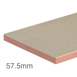 57.5mm Kingspan Kooltherm K118 Insulated Plasterboard (45mm phenolic insulation and 12.5mm plasterboard) - pack of 14