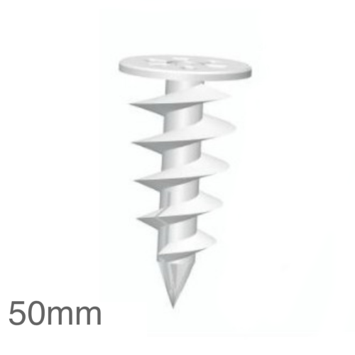 50mm Screwed-in Helical Fastener for Polystyrene Insulation WK-DS (pack of 10) 50mm Screwed-in Helical Fastener for Polystyrene Insulation WK-DS (pack of 10)