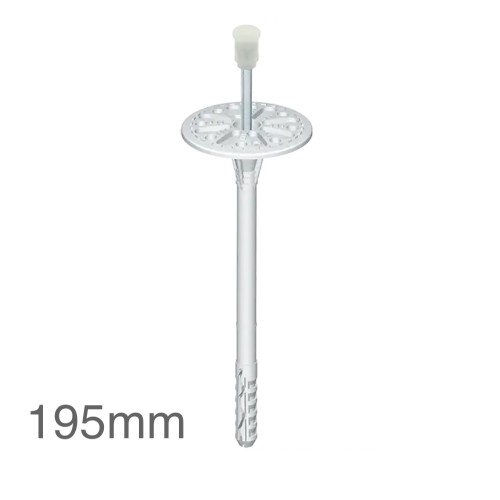 195mm Universal Insulation Panel Fixing with Metal Pin LMX10 (pack of 200)