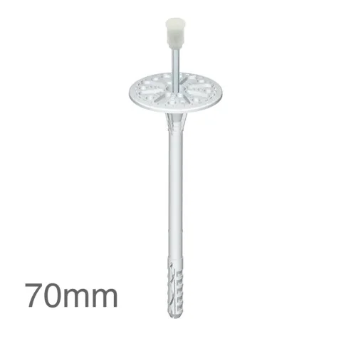 70mm Universal Insulation Panel Fixing with Metal Pin LMX10 (pack of 200) 70mm Universal Insulation Panel Fixing with Metal Pin LMX10 (pack of 200)