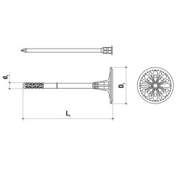120mm Universal Insulation Panel Fixing with Metal Pin LMX10 (pack of 200) 120mm Universal Insulation Panel Fixing with Metal Pin LMX10 (pack of 200)