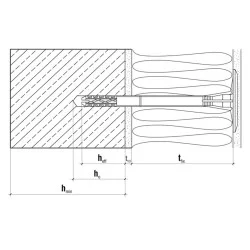 70mm Universal Insulation Panel Fixing with Metal Pin LMX10 (pack of 200)