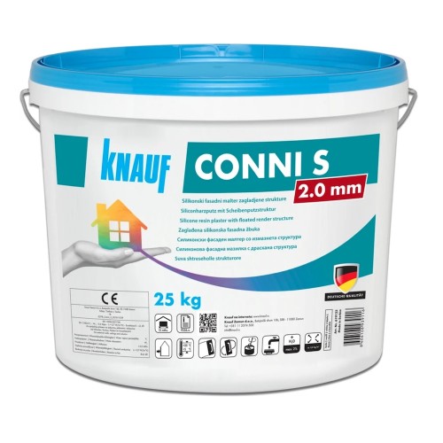 Knauf Conni S - Silicone Resin Render - Stone Texture 2.0mm Grain - 25kg tub Knauf Conni S - Silicone Resin Render - Stone Texture 2.0mm Grain - 25kg tub