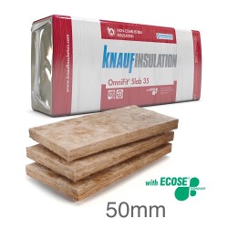 50mm Knauf Omnifit 35 - Multipurpose Glass Wool Insulation Slab - 1200mm x 400mm (pack of 12) 50mm Knauf Omnifit 35 - Multipurpose Glass Wool Insulation Slab - 1200mm x 400mm (pack of 12)