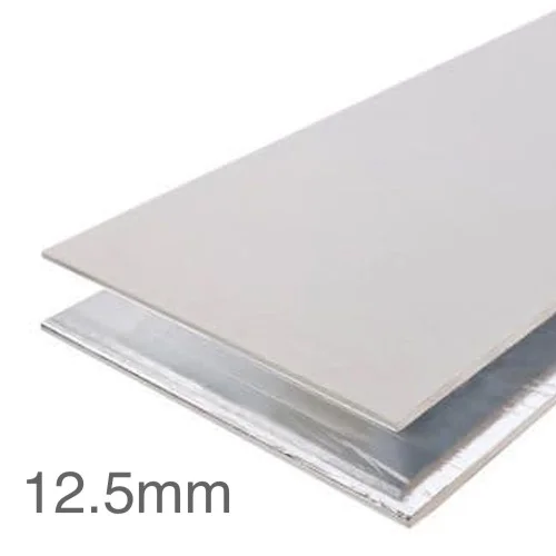 12.5mm Knauf Vapour Panel - Foil Backed Plasterboard - 1200mm x 2400mm 12.5mm Knauf Vapour Panel - Foil Backed Plasterboard - 1200mm x 2400mm