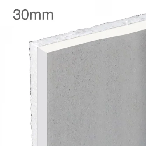 30mm Knauf EPS Thermal Laminate Insulation Board - (20.5mm EPS and 9.5mm Plasterboard) 30mm Knauf EPS Thermal Laminate Insulation Board - (20.5mm EPS and 9.5mm Plasterboard)