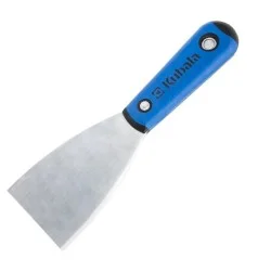 25mm Kubala Stainless Steel Spatula - Conically Ground Edge - 2K Soft handle - Silver Line