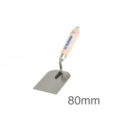 Kubala Steel Stucco Trowel with Beech Handle - 80mm wide Blade