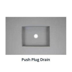 Marmox Multiboard Tileable Wall Hanging Basin - Push Plug Drain  - 770mm x 485mm x 100mm
