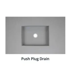 Marmox Multiboard Tileable Wall Hanging Basin - Push Plug Drain  - 770mm x 485mm x 100mm