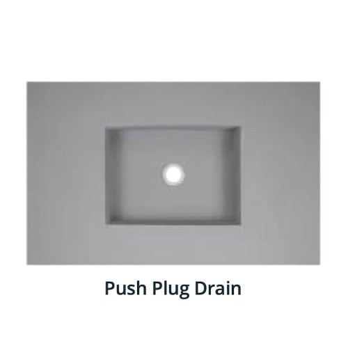Marmox Multiboard Tileable Wall Hanging Basin - Push Plug Drain  - 770mm x 485mm x 100mm